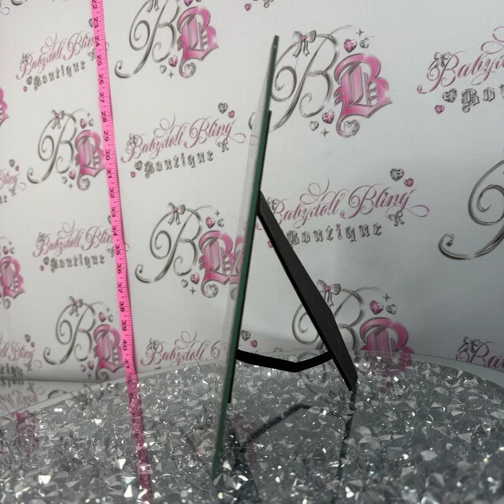 Picture frame sparkly silver Glitter Accent Picture Frame - Black and Silver